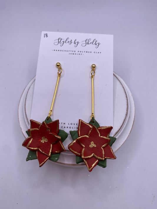 Poinsettia Bar Dangle